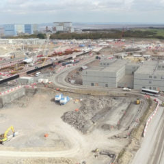 Hinkley Point – Pose de la dalle de béton pour le 1er réacteur